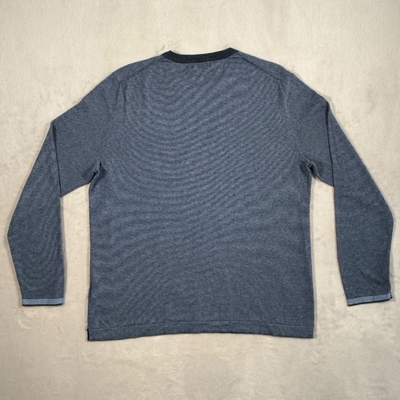 Banana Republic Sweater Mens Size Large Navy Luxury Silk Blend Crewneck - Picture 7 of 12